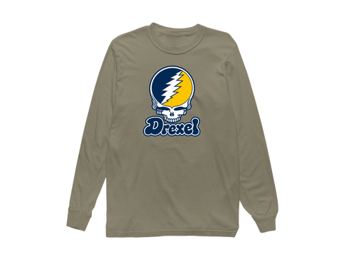Drexel Stealie Premium Unisex Long-Sleeve — Design: Drexel University — Sandstone