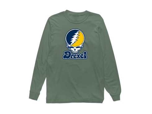 Drexel Stealie Premium Unisex Long-Sleeve — Design: Drexel University — Light Green