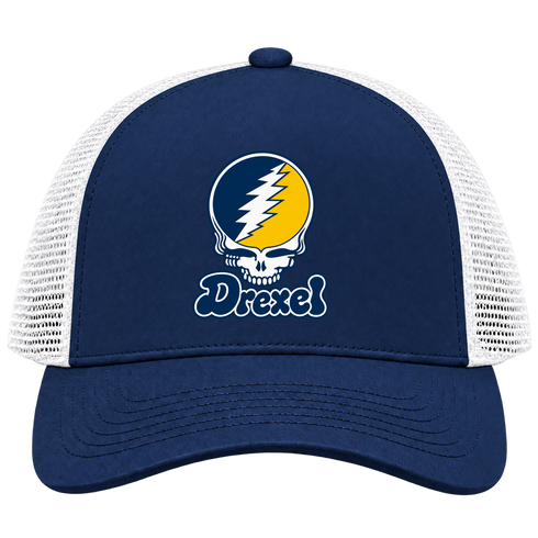 Drexel Stealie Premium Unisex Trucker Cap — Design: Drexel University — Navy/White