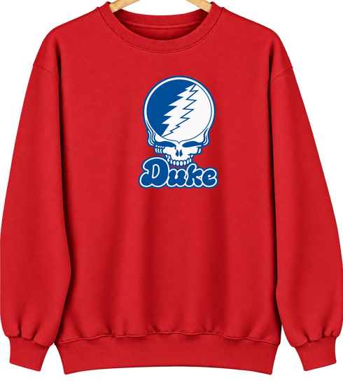 Duke Stealie Premium Unisex Crewneck — Design: Duke University — Red