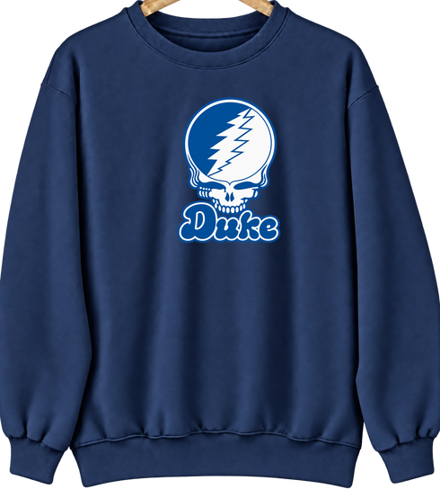 Duke Stealie Premium Unisex Crewneck — Design: Duke University — Navy