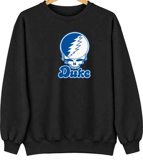 Duke Stealie Premium Unisex Crewneck — Design: Duke University — Black