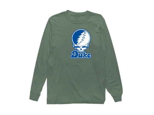 Duke Stealie Premium Unisex Long-Sleeve — Design: Duke University — Light Green