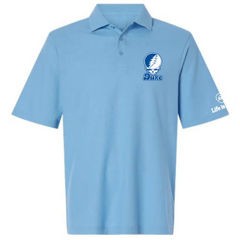 Duke Stealie Premium Unisex Polo — Design: Duke University — Blue