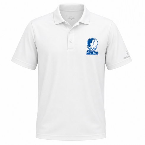 Duke Stealie Premium Unisex Polo — Design: Duke University — White