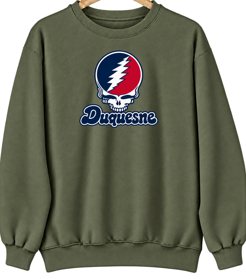 Duquesne Stealie Premium Unisex Crewneck — Military Green