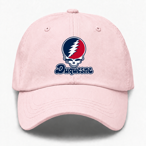 Duquesne Stealie Premium Unisex Dad Hat — Design: Duquesne University — Pink