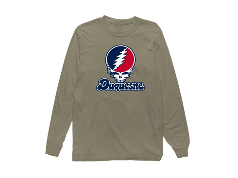 Duquesne Stealie Premium Unisex Long-Sleeve — Design: Duquesne University — Sandstone