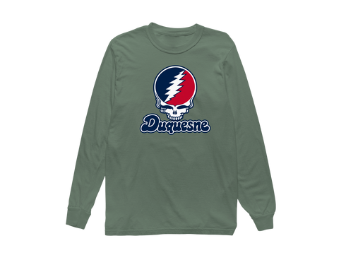 Duquesne Stealie Premium Unisex Long-Sleeve — Design: Duquesne University — Light Green