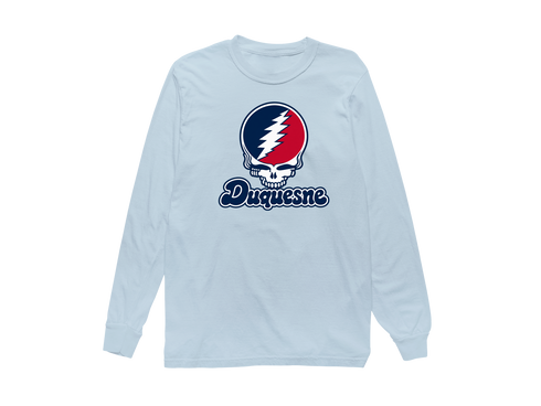 Duquesne Stealie Premium Unisex Long-Sleeve — Design: Duquesne University — Chambray