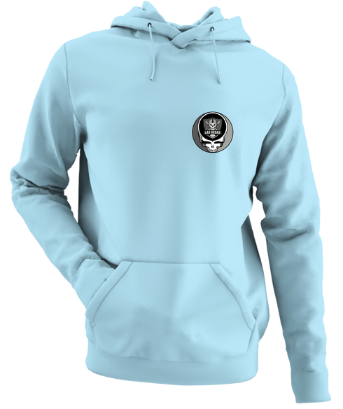Las Vegas Football - Premium Grateful Dead Left Chest Hoodie - Light Blue - 1