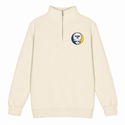 Embry Riddle - Premium Grateful Dead Quarter-Zip Pullover - Sand - 1
