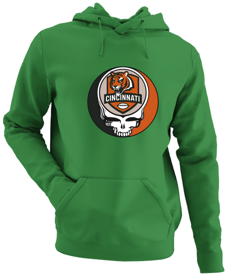 Cincinnati Football - Premium Grateful Dead Hoodie - Irish Green - 6