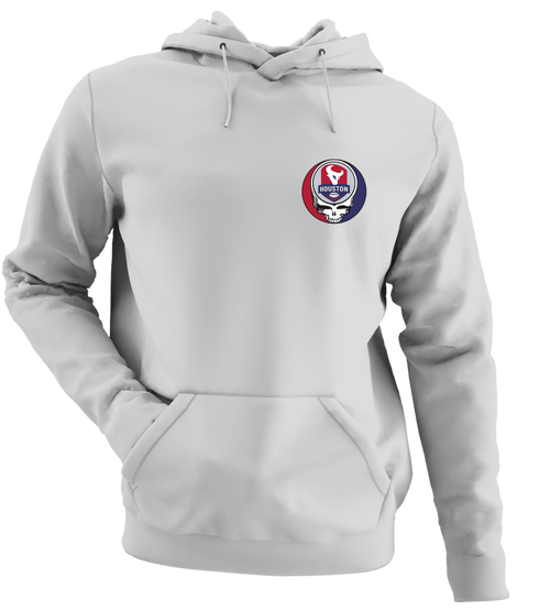 Houston Football - Premium Grateful Dead Left Chest Hoodie - Sport Grey - 9