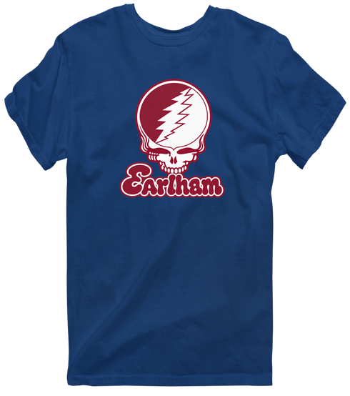 Earlham Stealie Premium Unisex T-Shirt — Design: Earlham College — Navy