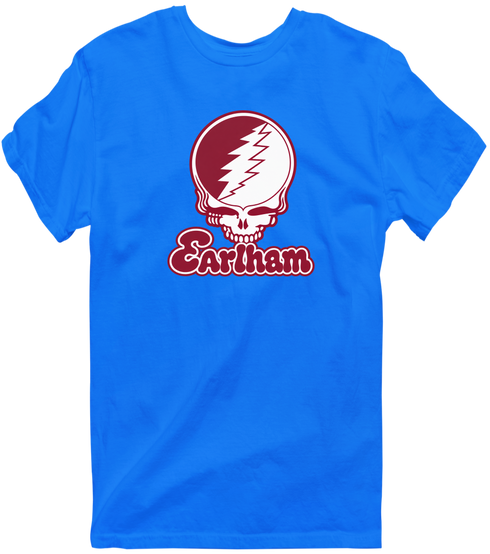 Earlham Stealie Premium Unisex T-Shirt — Design: Earlham College — Royal