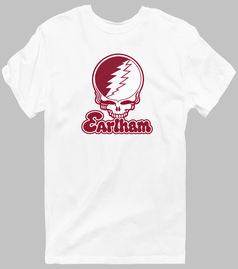 Earlham Stealie Premium Unisex T-Shirt — Design: Earlham College — White