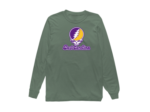 East Carolina Stealie Premium Unisex Long-Sleeve — Design: East Carolina University — Light Green