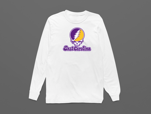 East Carolina Stealie Premium Unisex Long-Sleeve — Design: East Carolina University — White