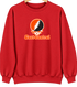 East Central Stealie Premium Unisex Crewneck — Design: East Central University — Red
