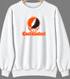 East Central Stealie Premium Unisex Crewneck — Design: East Central University — White