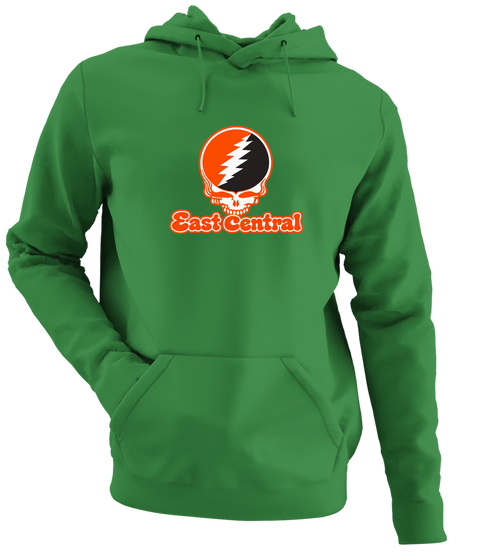 East Central Stealie Premium Unisex Hoodie — Design: East Central University — Irish Green