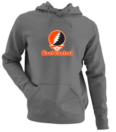 East Central Stealie Premium Unisex Hoodie — Design: East Central University — Charcoal