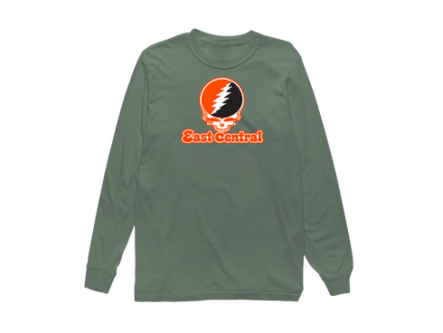 East Central Stealie Premium Unisex Long-Sleeve — Design: East Central University — Light Green