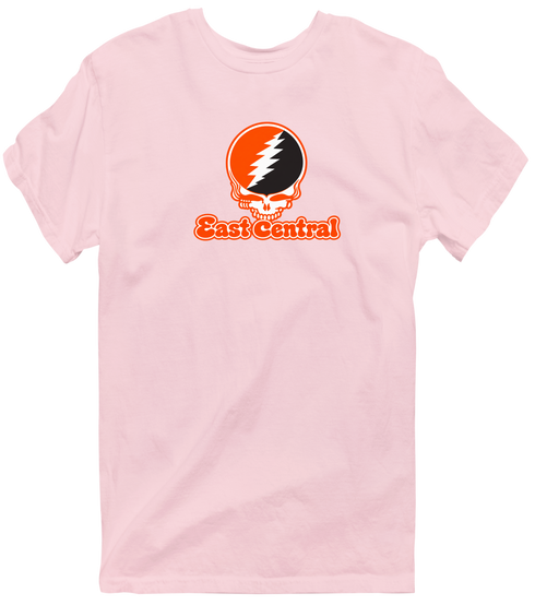 East Central Stealie Premium Unisex T-Shirt — Design: East Central University — Light Pink
