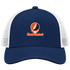 East Central Stealie Premium Unisex Trucker Cap — Design: East Central University — Navy/White