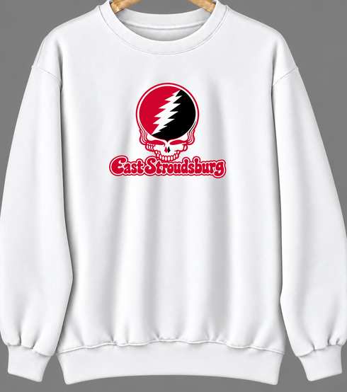 East Stroudsburg Stealie Premium Unisex Crewneck — Design: East Stroudsburg University — White
