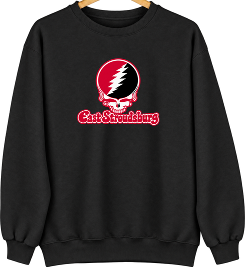 East Stroudsburg Stealie Premium Unisex Crewneck — Design: East Stroudsburg University — Black