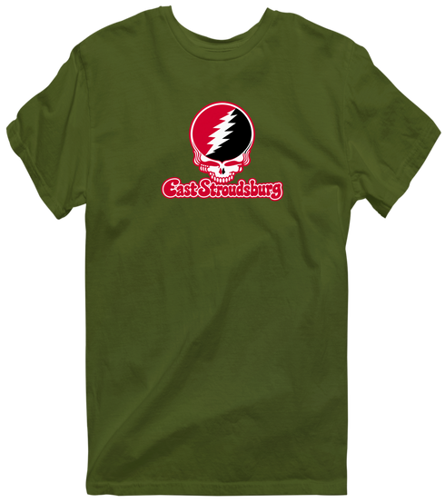 East Stroudsburg Stealie Premium Unisex T-Shirt — Design: East Stroudsburg University — Military Green