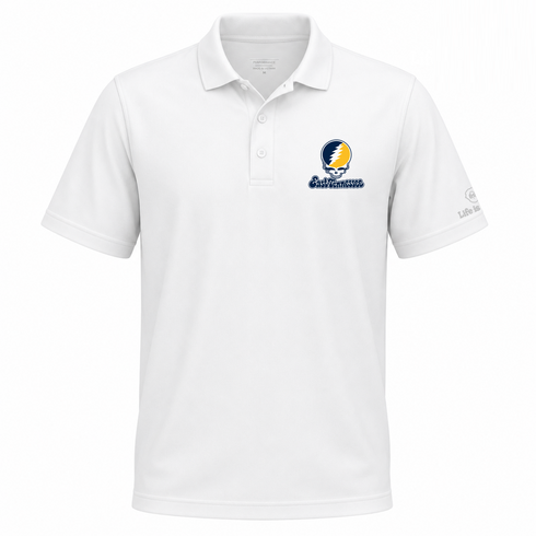 East Tennessee Stealie Premium Unisex Polo — Design: East Tennessee State University — White