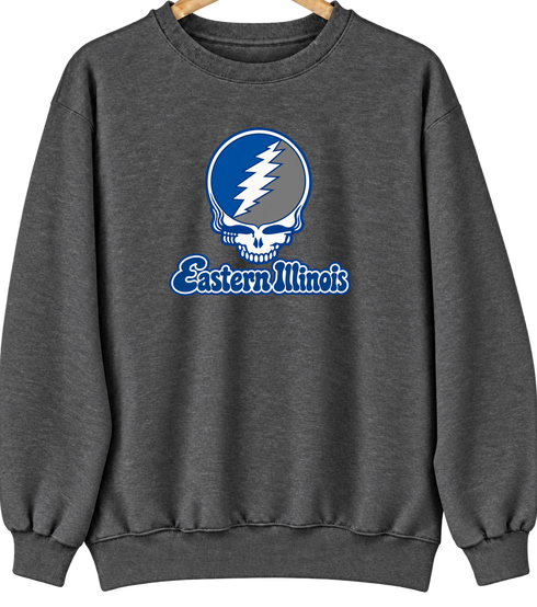 Eastern Illinois Stealie Premium Unisex Crewneck — Design: Eastern Illinois University — Dark Heather