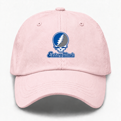 Eastern Illinois Stealie Premium Unisex Dad Hat — Design: Eastern Illinois University — Pink
