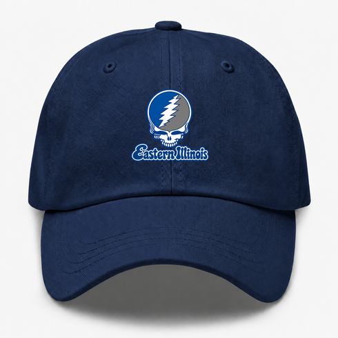 Eastern Illinois Stealie Premium Unisex Dad Hat — Design: Eastern Illinois University — Navy