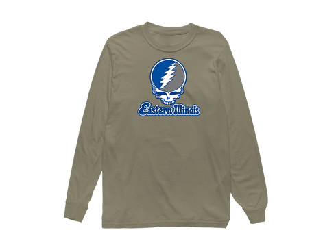 Eastern Illinois Stealie Premium Unisex Long-Sleeve — Design: Eastern Illinois University — Sandstone