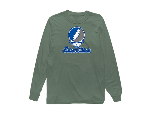 Eastern Illinois Stealie Premium Unisex Long-Sleeve — Design: Eastern Illinois University — Light Green