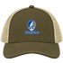Eastern Illinois Stealie Premium Unisex Trucker Cap — Design: Eastern Illinois University — Moss/Khaki