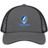 Eastern Illinois Stealie Premium Unisex Trucker Cap — Design: Eastern Illinois University — Charcoal/Black