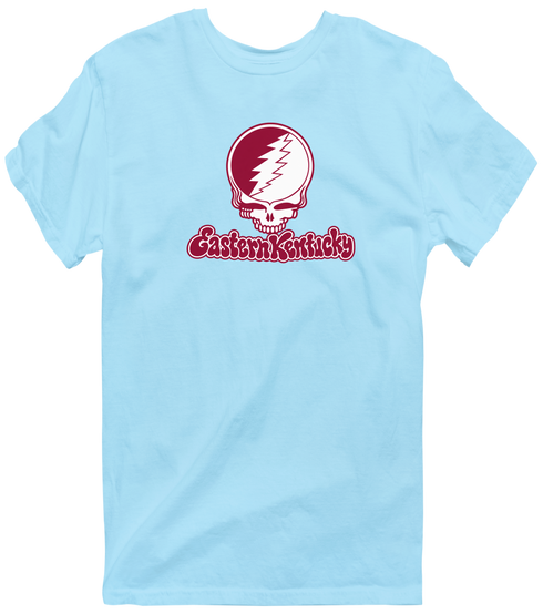 Eastern Kentucky Stealie Premium Unisex T-Shirt — Design: Eastern Kentucky University — Light Blue