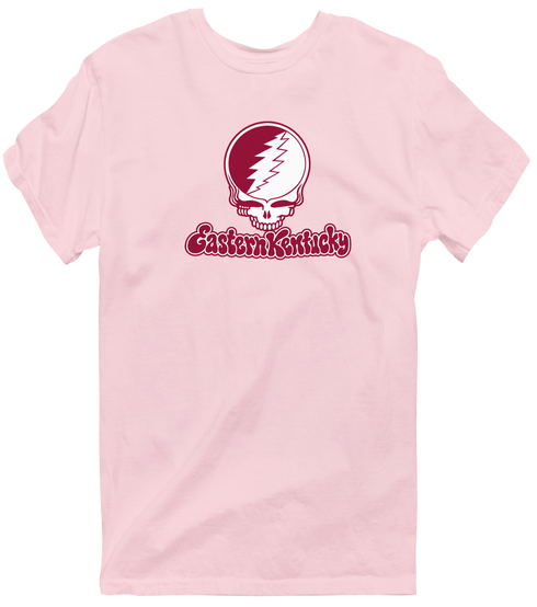 Eastern Kentucky Stealie Premium Unisex T-Shirt — Design: Eastern Kentucky University — Light Pink