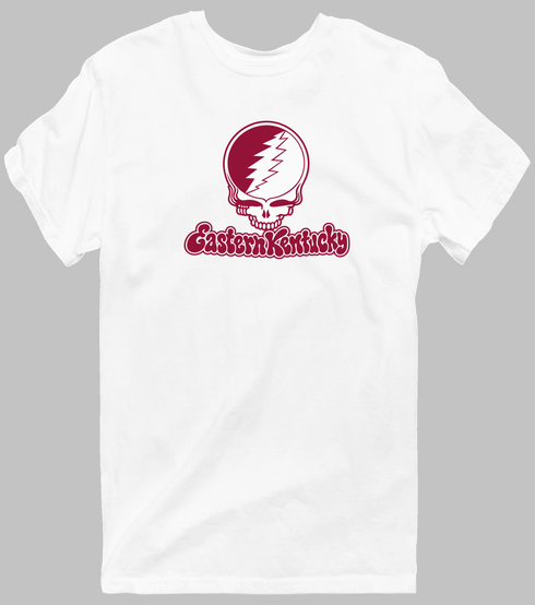 Eastern Kentucky Stealie Premium Unisex T-Shirt — Design: Eastern Kentucky University — White