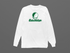 Eastern Michigan Stealie Premium Unisex Long-Sleeve — Design: Eastern Michigan University — White