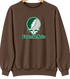 Eastern New Mexico Stealie Premium Unisex Crewneck — Design: Eastern New Mexico University — Brown