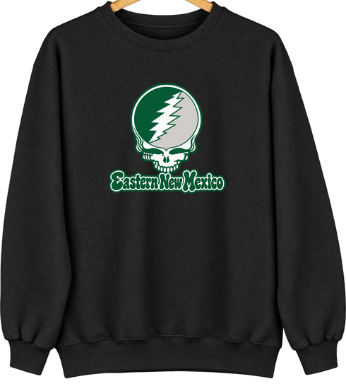 Eastern New Mexico Stealie Premium Unisex Crewneck — Design: Eastern New Mexico University — Black