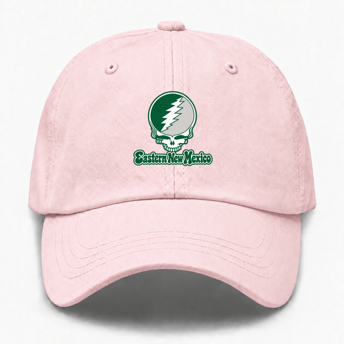 Eastern New Mexico Stealie Premium Unisex Dad Hat — Design: Eastern New Mexico University — Pink