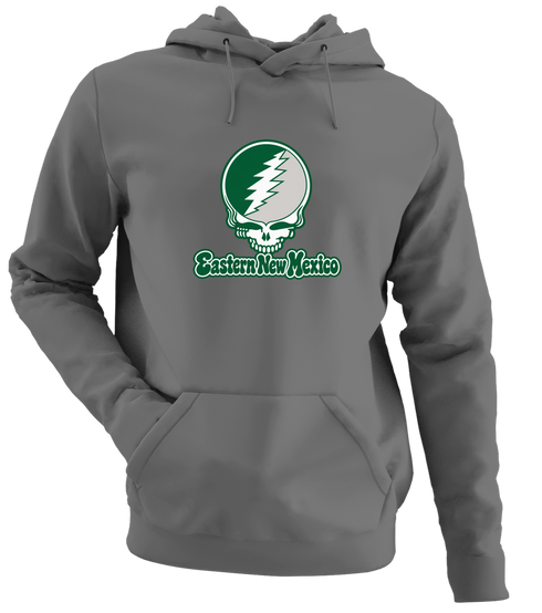 Eastern New Mexico Stealie Premium Unisex Hoodie — Design: Eastern New Mexico University — Charcoal