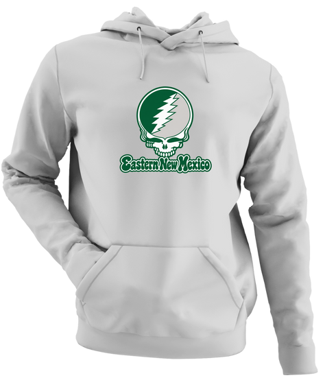 Eastern New Mexico Stealie Premium Unisex Hoodie — Design: Eastern New Mexico University — Sport Grey